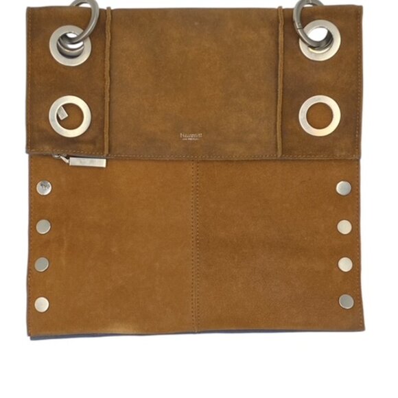 Hammitt Montana Large Reversible Blue & Brown Leather Crossbody Bag GUC - Picture 2 of 9